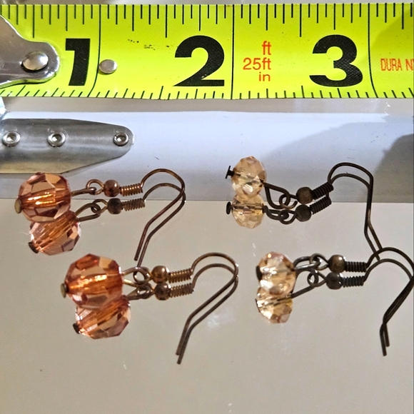 Glass Crystal Drop Earring Set - Picture 3 of 3